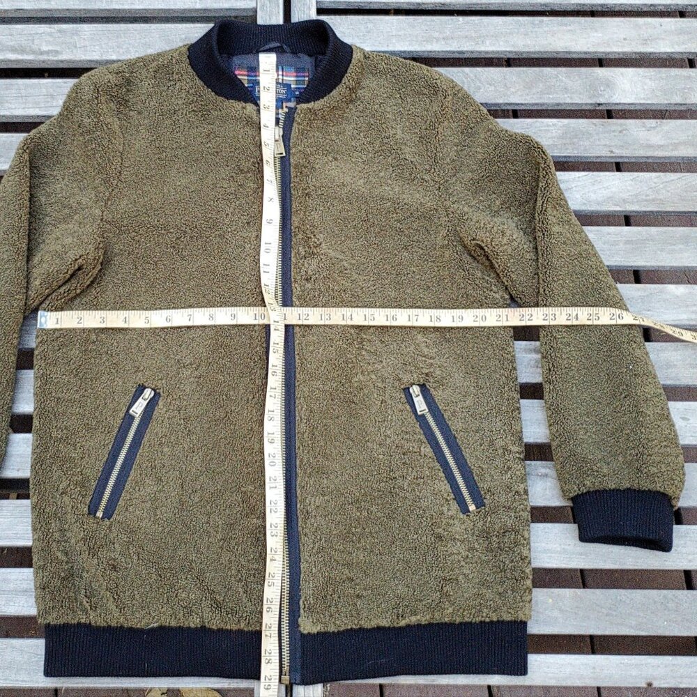 Pendleton Bomber Jacket Coat Olive Green, Black - image 4